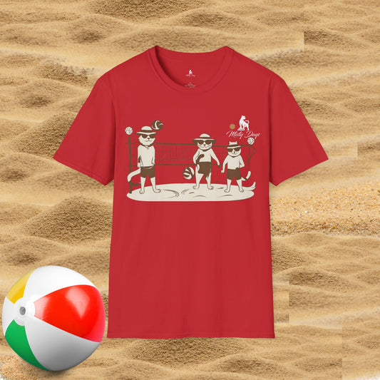 Alley Cat Retro Volleyball T-Shirt