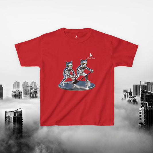Chrome Cats Ice Hockey Trophy - Kids T-Shirt