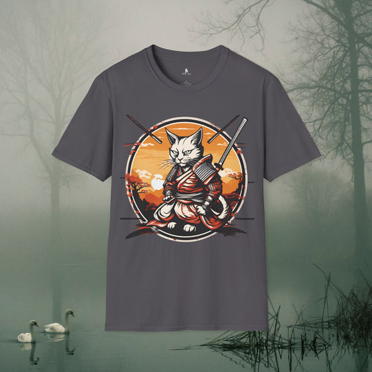 Samurai Cat Forest Warrior Unisex T-Shirt