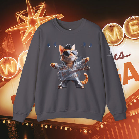 Crewneck Sweatshirt - Elvis Vegas Years Ginger Cat Tribute